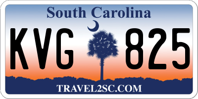 SC license plate KVG825
