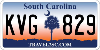 SC license plate KVG829