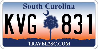SC license plate KVG831