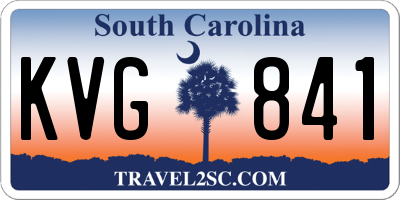 SC license plate KVG841