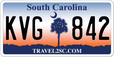 SC license plate KVG842
