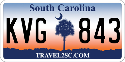 SC license plate KVG843