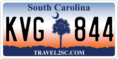 SC license plate KVG844