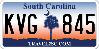 SC license plate KVG845