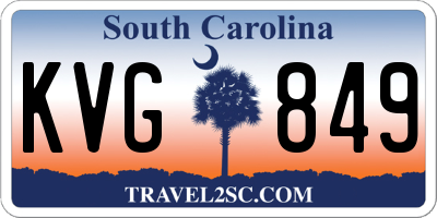 SC license plate KVG849