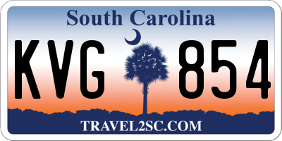 SC license plate KVG854