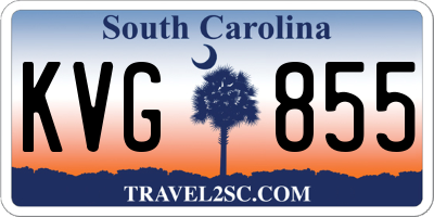 SC license plate KVG855