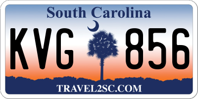 SC license plate KVG856