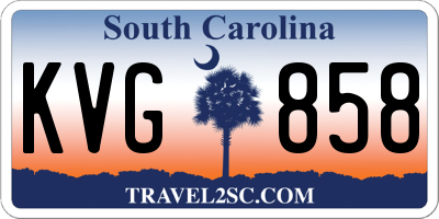 SC license plate KVG858