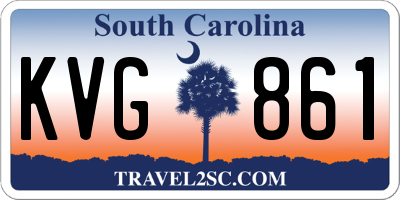 SC license plate KVG861