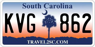 SC license plate KVG862