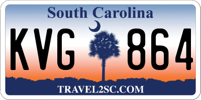 SC license plate KVG864