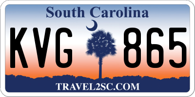 SC license plate KVG865