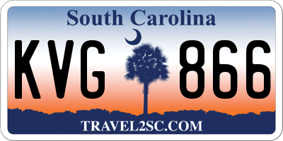 SC license plate KVG866
