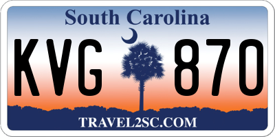 SC license plate KVG870