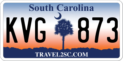 SC license plate KVG873