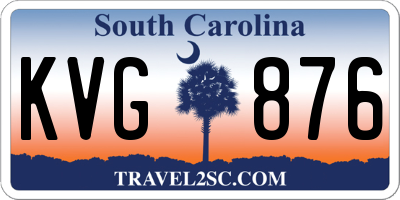 SC license plate KVG876
