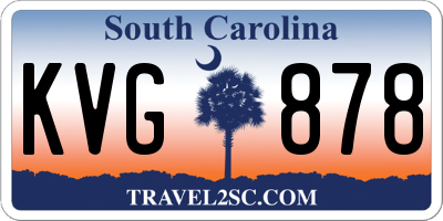 SC license plate KVG878