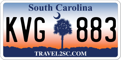 SC license plate KVG883