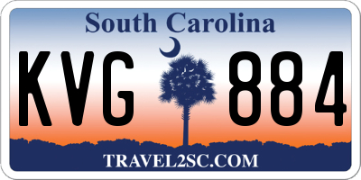 SC license plate KVG884