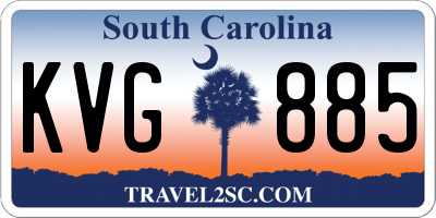 SC license plate KVG885