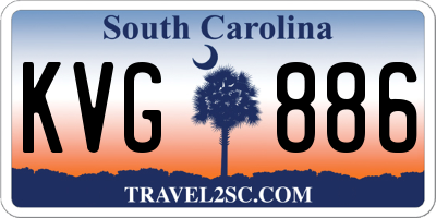 SC license plate KVG886