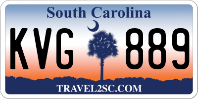 SC license plate KVG889