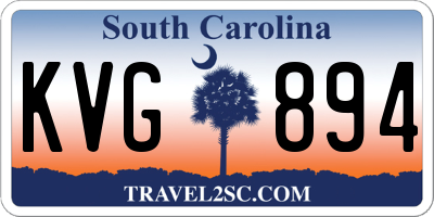 SC license plate KVG894