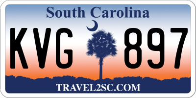 SC license plate KVG897
