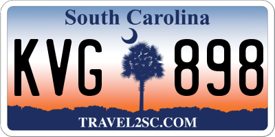 SC license plate KVG898