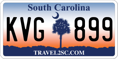 SC license plate KVG899