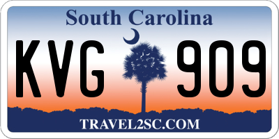 SC license plate KVG909