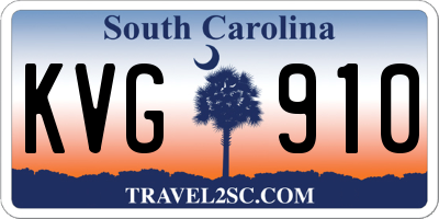 SC license plate KVG910