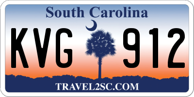 SC license plate KVG912
