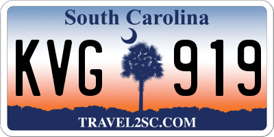 SC license plate KVG919