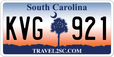 SC license plate KVG921