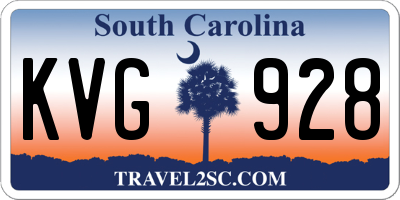 SC license plate KVG928