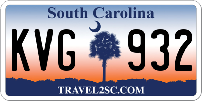 SC license plate KVG932