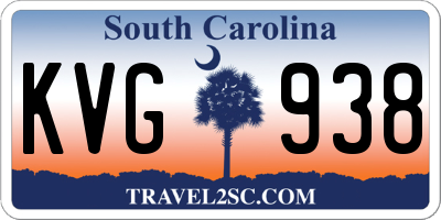 SC license plate KVG938