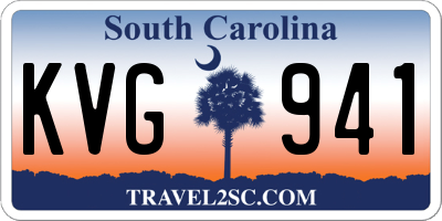 SC license plate KVG941
