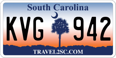 SC license plate KVG942
