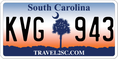 SC license plate KVG943