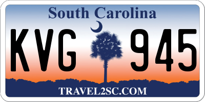 SC license plate KVG945