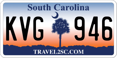 SC license plate KVG946