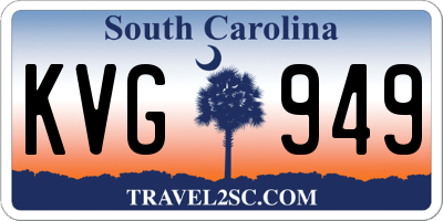 SC license plate KVG949