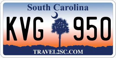SC license plate KVG950
