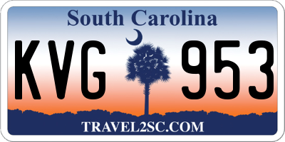 SC license plate KVG953