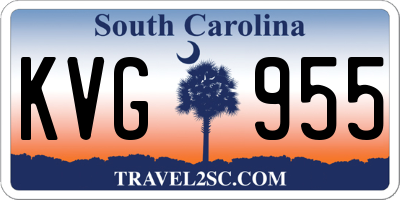 SC license plate KVG955