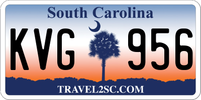 SC license plate KVG956