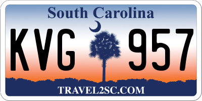 SC license plate KVG957
